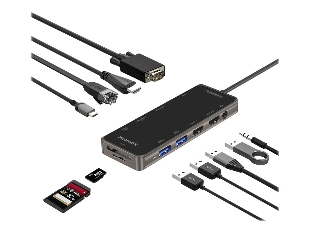 Promate Prime Hub Pro 11 In 1 USB C Hub
